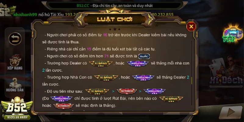 Các quy định về luật chơi