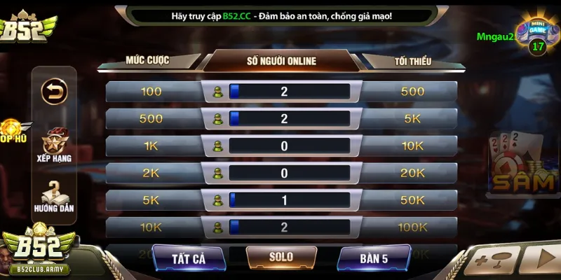 Vài nét đặc sắc về game Sâm Lốc B52 club